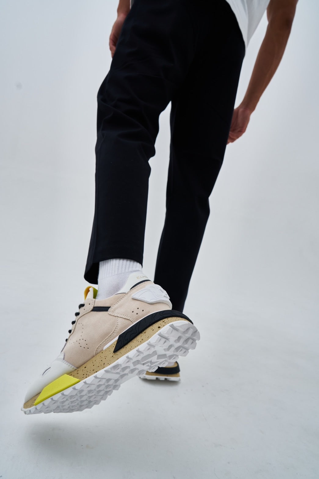 レザーテックスニーカーNSJ358J WBN